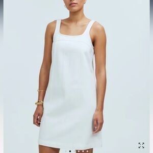 Madewell White Denim Dress Size 10 100% Cotton